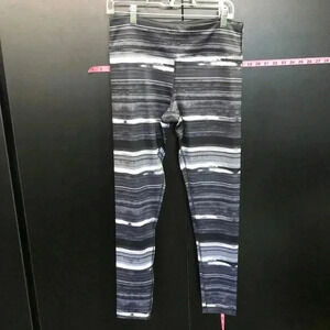 90° High Waist. Full length Leggings,striped,key pocket
